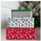 3 Pack Christmas Cookie Tins, Festive Cookie Tins for Gift Giving & Holiday Treats, Square Tin Containers with Lids, Snowflake Metal Box Nesting Containers, Large Medium Small